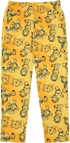 Vista 3 de Pantalones de dormir Garfield naranja para hombre adulto