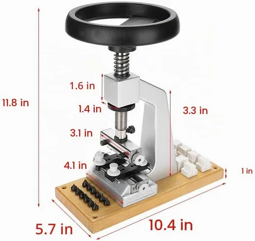 Vista 7 de Focket Abridor de caja de reloj, herramienta de reparación de reloj de pulsera con 6 troqueles para abrir y cerrar relojes Oyster