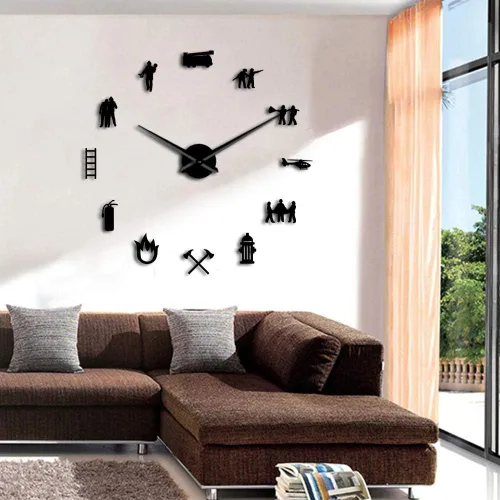 Vista 2 de Kit de reloj acrílico moderno para diseño de pared, reloj de pared sin marco 3D con pegatinas de espejo para decoración de sala de estar, B-27 Negro