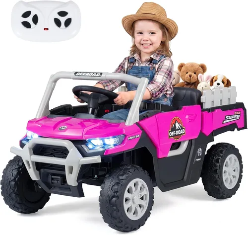 Vista 11 de Costzon Camión UTV de 24 V para niños con maletero y 2 motores de 100 W Camuflaje