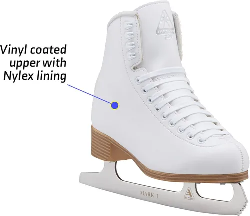 Vista 4 de Jackson Ultima Classic 200/500 Patines de hielo para mujeres y niñas – Patines de patinaje artístico cómodos para patinaje sobre hielo y patinaje
