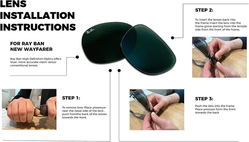 Vista 7 de NEW RB2132 New Wayfarer Replacement Lenses For Men For Women BUNDLE with Designer iWear Complimentary Care Kit