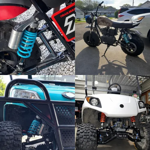 Vista 6 de Amortiguadores universales de motocicleta de 11.024 in, 11 pulgadas, suspensión trasera, 2 unidades, compatibles con Honda CB, Yamaha Gokart