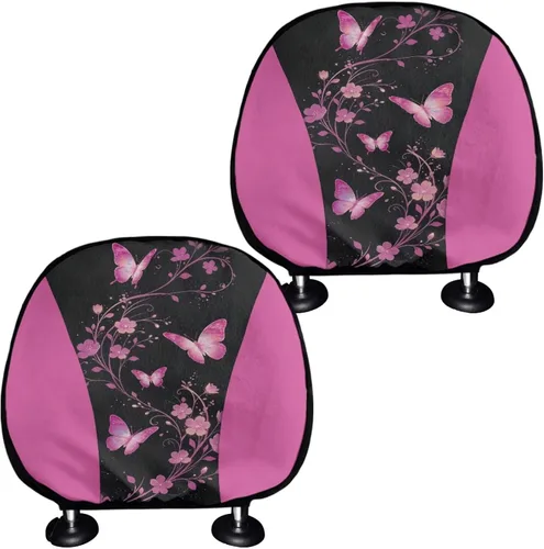 Vista 31 de Funda universal para reposacabezas de auto con estampado de vaca azteca, girasol, 2 piezas, funda universal para reposacabezas de asiento