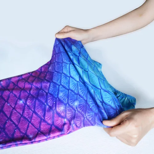 Vista 7 de DNFUN Colas de sirena para nadar para niñas, bikini de princesa, cola de sirena, traje de baño para niñas