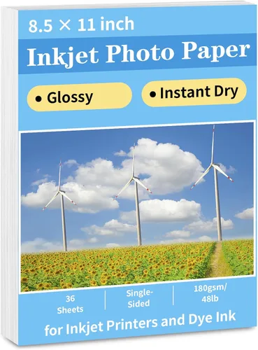 Vista 11 de Reastar Papel fotográfico de 5 x 7 pulgadas, 100 hojas de papel brillante para impresora fotográfica, papel de imagen de secado instantáneo