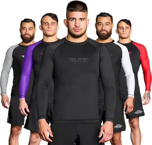 Vista 37 de Elite Sports MMA, BJJJ, No-Gi, protección de entrenamiento de manga corta