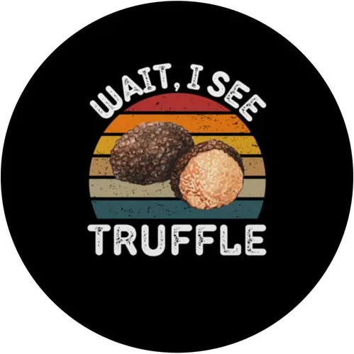 Vista 3 de Vintage Truffle Wait, I See Truffle Retro Truffle Lover PopSockets Standard PopGrip