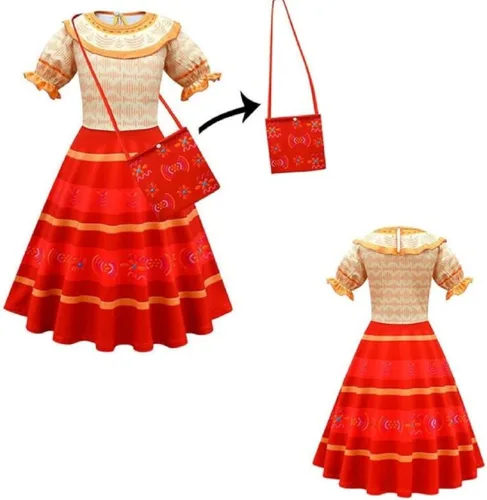 Vista 3 de jingge Disfraz de cosplay para niñas, vestido de princesa, disfraces de Halloween
