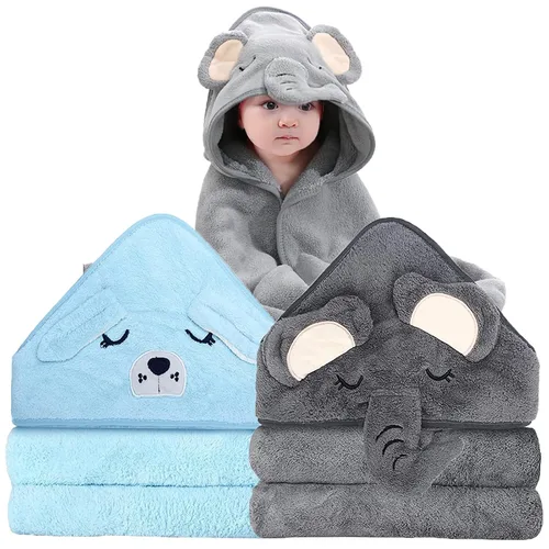 Vista 8 de Toallas de Baño con Capucha para Bebé - Toalla de Baño Premium Ultra Suave Orgánica para Bebé – Toallas Absorbentes e Hipoalergénicas para Bebé Niño
