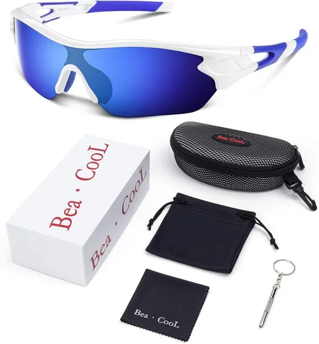Vista 7 de Lentes de sol polarizados para hombres y mujeres jóvenes de béisbol ciclismo correr conducir pesca golf motocicletas lentes TAC UV400