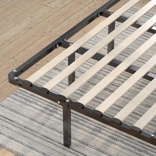 Vista 4 de Base inteligente MyEuro de Sleep Master. Soporte de colchón de tablillas de madera, Acero, Negro