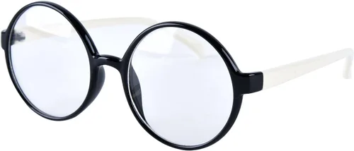 Vista 6 de Anteojos con marco redondo retro y lente transparente de moda, de 2 pulgadas, de Agstum