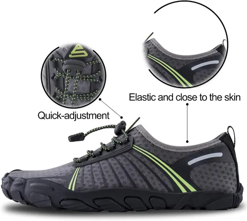 Vista 6 de SEEKWAY - Zapatos de agua unisex, de secado rápido, tipo calcetín y con sensación de pie descalzo para adultos, para playa, natación, río, piscina