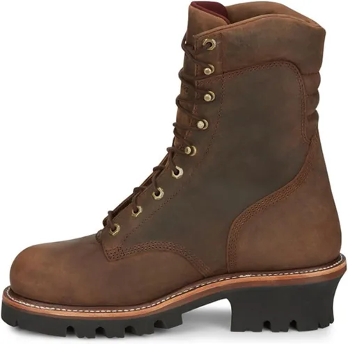 Vista 4 de Chippewa Bota de trabajo de leñador impermeable con cordones para hombre con puntera de acero - 59407