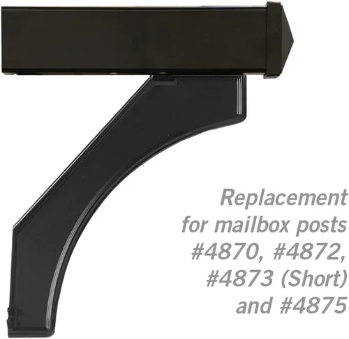 Vista 2 de Salsbury Industries 4377BLK Kit de brazo de repuesto para poste de lujo para 1 buzón de carretera, color negro