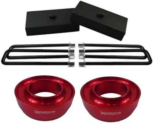 Vista 8 de Se adapta a Ram 1500 2500 3500 1994-2001 Kit de elevación completa 2WD 2.5" Billet Front Spring Spacers + Bloques traseros de 1.5" Serie "Road Fury