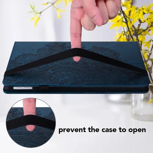 Vista 6 de Funda para Fire HD 8 / Fire HD 8 Plus (12ª/10ª generación, 2024/2022/2020), funda de piel sintética a prueba de golpes con ranuras para tarjetas