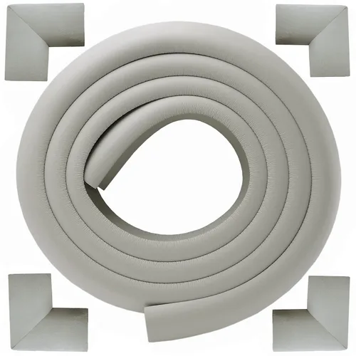 Vista 15 de Protectores de borde de mesa en forma de L, color negro, borde de 13.1 pies + 4 esquinas Parachoques NBR de alta densidad, corte fácil