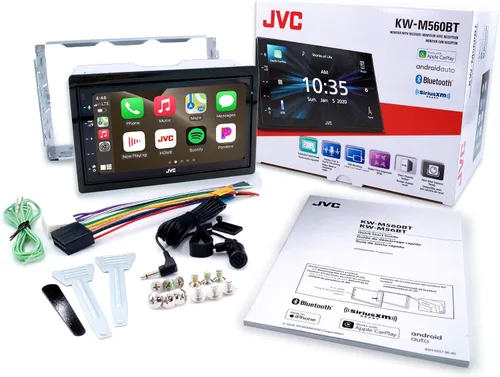 Vista 5 de JVC KW-M560BT Apple CarPlay Reproductor multimedia para automóvil Android Auto con pantalla táctil capacitiva de 6.8", audio Bluetooth y llamadas