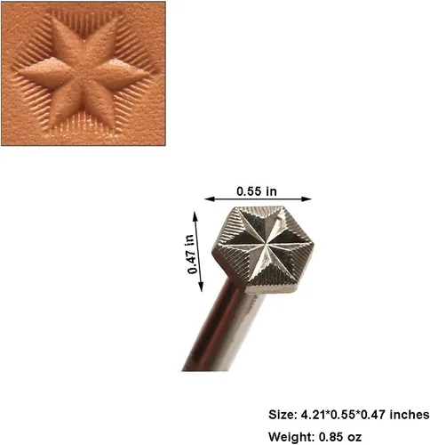Vista 3 de Sellos de cuero, 2 piezas de herramientas profesionales de estampado de cuero para trabajo artesanal 526+536
