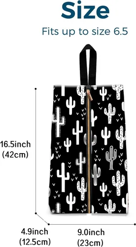 Vista 3 de AKMASK Bolsas de zapatos de viaje para artículos esenciales de viaje, bonitas bolsas de viaje de nailon impermeables para zapatos para hombres