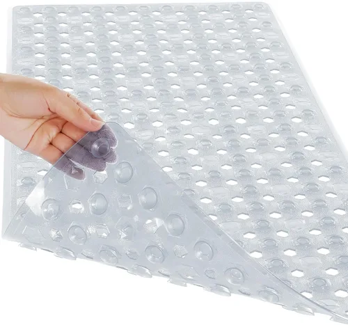 Vista 20 de Yimobra Tapete Cuadrado Antideslizante para Piso de Ducha, 21"x21" Tapete para Bañera Lavable a Máquina, Suave para los Pies, Tapete de Baño