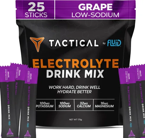 Vista 11 de Fluid Tactical - Polvo de electrolitos de 25 unidades Ponche de frutas Mezcla de bebida lista para viajar Rehidratación extrema