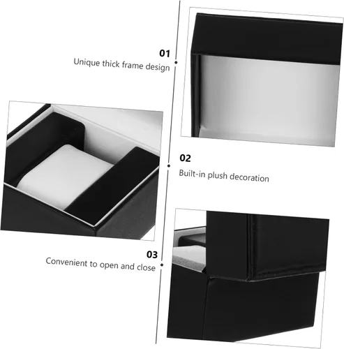 Vista 8 de Holibanna Caja de reloj de joyería para hombres, vitrina de joyería de bruja, vitrina, vitrina, exhibición de relojes, organizador de joyas