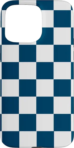 Vista 31 de Checkered Navy Blue and White Checkerboard Case for iPhone 17