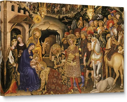 Vista 9 de Niwo ART - Bandera, serie de pinturas más famosas del mundo, lienzo para pared, decoración del hogar, envoltura de galería, estirado, enmarcado