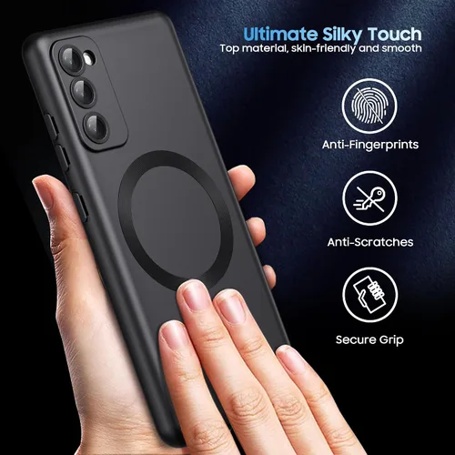 Vista 6 de LEKEVO Funda magnética para Samsung Galaxy S20 FE 5G 【Compatible con MagSafe】【Protector de lente de cámara integrado】 Carcasa delgada de TPU suave a