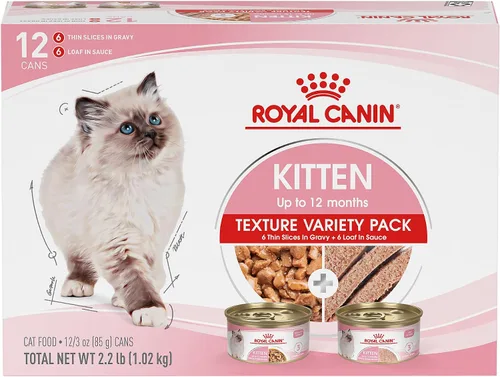 Vista 12 de Comida enlatada para gatos, de Royal Canin, salud felina, nutrición instintiva de adultos, rebanadas delgadas en salsa, Paquete de 6
