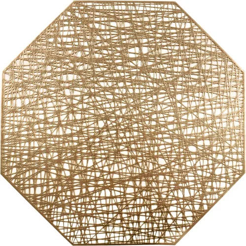 Vista 14 de U'Artlines Manteles individuales metálicos huecos de vinilo antideslizante con aislamiento térmico para mesa de cocina (21102 dorado, 6 unidades)