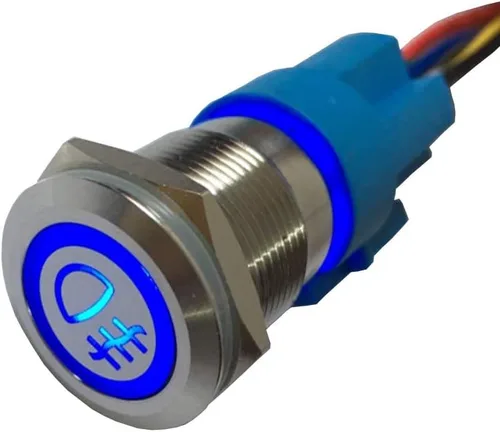 Vista 9 de ESUPPORT Interruptor de palanca de metal de advertencia de peligro de La luz azul del LED cambia el cable del enchufe del zócalo del vehículo 62.3
