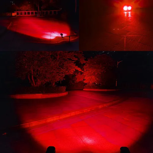 Vista 6 de Luces antiniebla LED rojas para conducción todoterreno, luces de trabajo auxiliares, 2 unidades, 40 W, 3 pulgadas, luces rojas de pesca para caza