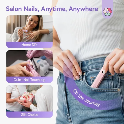 Vista 7 de SAVILAND Luz UV Esencial para Uñas de Gel: Lámpara de Curado Rápido Secador de Uñas con Configuración de Temporizador Dual Pantalla LCD Mini Lámpara