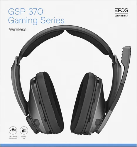 Vista 11 de Sennheiser GSP 370 - Auriculares inalámbricos para juegos sobre la oreja, Bluetooth de baja latencia, micrófono con cancelación de ruido, giro
