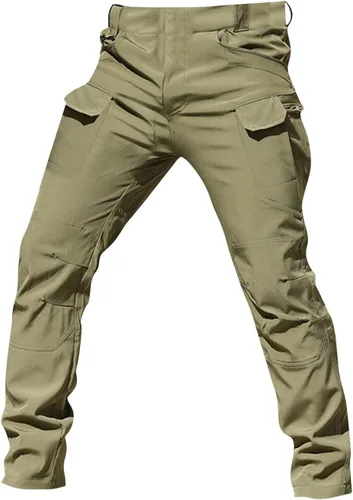 Vista 3 de Pantalones cargo para hombre, pantalones holgados Ripstop, con múltiples bolsillos, pantalones de senderismo para trabajo al aire libre, pantalones