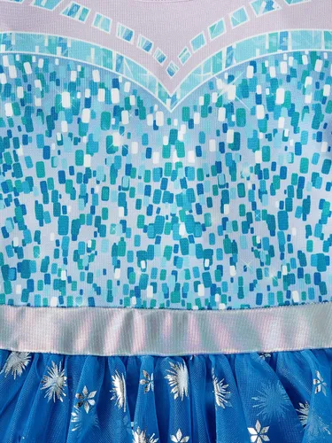 Vista 2 de Disney Big Girls Frozen Princess Elsa vestido y capa tutú con capas