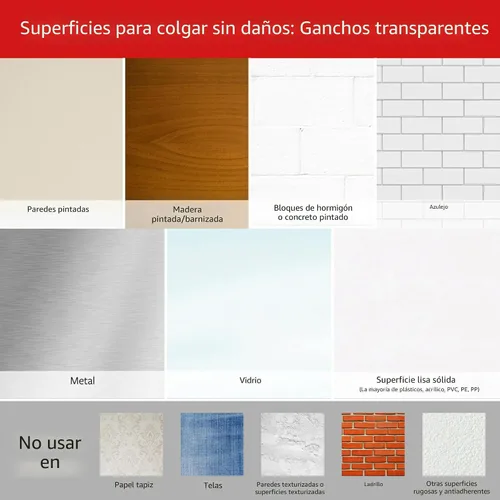 Vista 9 de Command - Ganchos pequeños de metal de acero inoxidable, 8 ganchos, 1 tira, para decorar sin daños