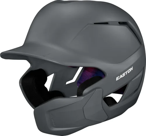 Vista 7 de Easton Casco de bateo de béisbol Z50 Protector de mandíbula multiajuste Color mate Negro