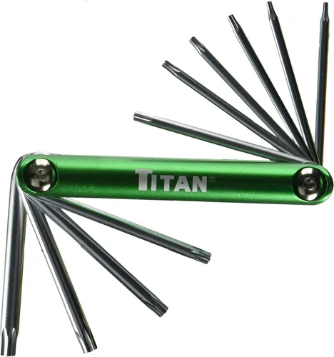 Vista 13 de Titan 12774 Juego de llaves Allen plegables de 16 piezas, métricas y SAE, juegos de llaves hexagonales con bloqueo a 90°, 135° y 180° mediante dos