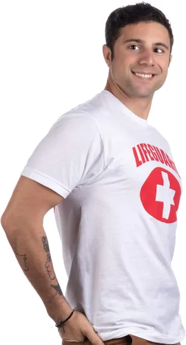 Vista 4 de Lifeguard Red or White Customizable Lifeguarding Unisex Uniform Costume T-Shirt for Men Women