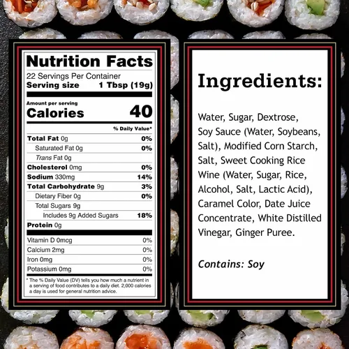 Vista 2 de Otafuku Salsa de anguila de sushi para rollos de sushi, salsa japonesa Unagi sin gluten, 15 onzas