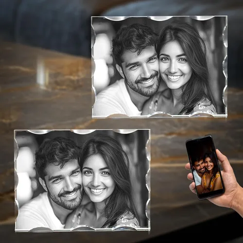 Vista 18 de CAPTUR3D Foto de cristal de alta calidad con base de luz LED, regalos conmemorativos personalizados para mamá, papá, esposa, hombres, seres
