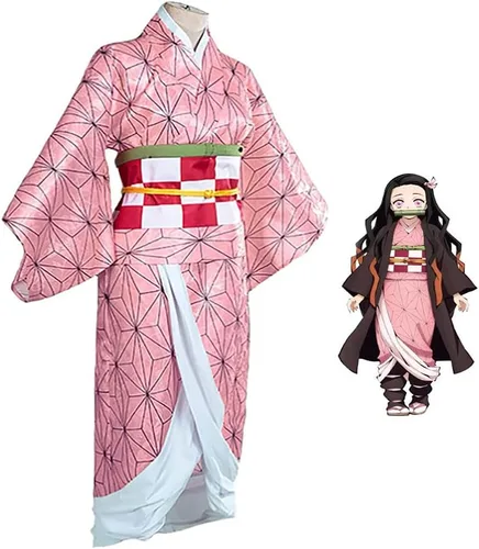 Vista 3 de Disfraz de cosplay de anime, conjunto completo con ropa de pelo y boquilla, dos estilos para mujer