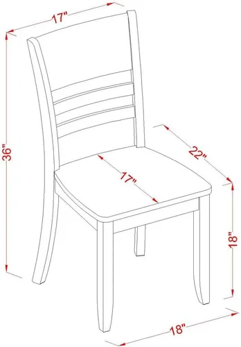 Vista 6 de East West Furniture ANLY5-CAP-LC - Juego de mesa y sillas de cocina de 5 piezas, incluye una mesa de comedor redonda con pedestal y 4 sillas