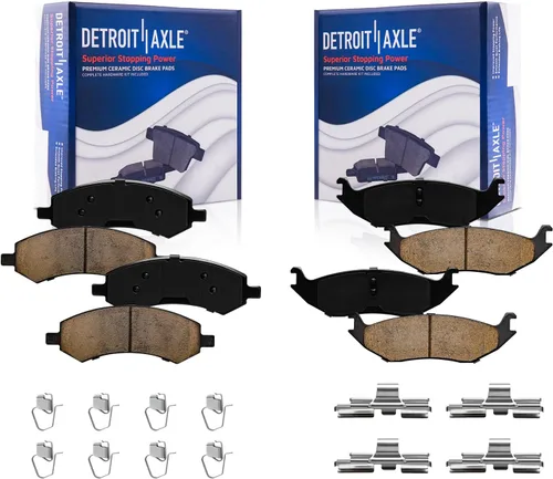 Vista 58 de Detroit Axle - Pastillas de freno traseras para Toyota Prius 2012-2015 Prius Plug-In 2017-2018 Corolla iM 2016 Sion iM 2011-2017 Lexus CT200h
