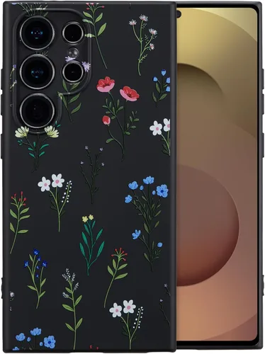 Vista 13 de RALEAVO Funda para Samsung Galaxy S24 Plus, bonita funda de silicona floral Verde/Rama Floral